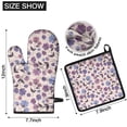 thumbnail image 6 of Pioneer Flower Floral Print Pattern Kitchen Oven Mitt and Pot Holder Sets 2 Pcs for Baking, Cooking and Grilling, Heat Resistant Up To 392 °F, 6 of 7