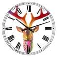 thumbnail image 1 of DesignArt Rainbow Antlers Large Wall Clock, 1 of 2