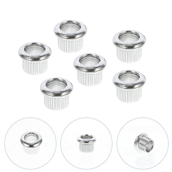 NICERIO 6pcs Guitar Tuner Bushing Silver Enhance Playability for Guitar Players