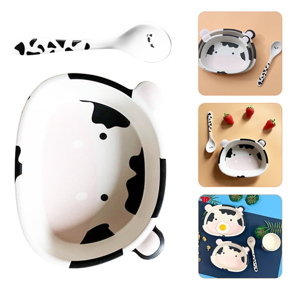 OUNONA Multi- Cow Bowl Set with Fiber, Food Storage Bowls for Breakfast and Dinner