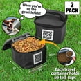 thumbnail image 3 of Mobile Dog Gear Pet Food Storage Containers (2 Pack, 5 Cups Each) - Insulated Dog Food Travel Bag & Treat Carrier - Keeps Food Fresh, Portable, Durable, Easy to Clean - Great for Camping & Day Trips, 3 of 5