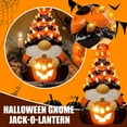 thumbnail image 3 of Halloween Dwarf Decoration with Light, Light up Pumpkin Gnome Ceramic Tree for Tabletop Decor, Halloween Resin Tree, Orange Pumpkin Gnome Ceramic Tree Lighted for Indoor Outdoor Party, 3 of 7