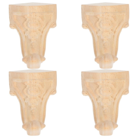 4pcs Furniture Leg Wooden Table Leg Wood Furniture Leg Replacement Couch Foot Short Table Legs Wooden Table Legs Replacement Furniture Legs