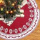 thumbnail image 5 of Falda para árbol de Navidad Falda tejida para árbol de Navidad Adornos navideños Falda roja para árbol de Navidad, 5 of 5