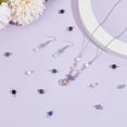 thumbnail image 2 of Glass Bead Charms Double Loop Round Connector Gemstone Beads Round Link Charms Bulk Colorful Pendants for DIY Jewelry Making Gray, 2 of 9