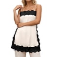 thumbnail image 2 of Lace Camisole Tops for Women Elegant Lace Patchwork Spaghetti Strap Cami Tank Tops Y2k Going out Tops Summer Outfits, 2 of 6