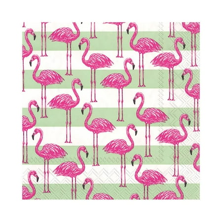 Boston International 20-pk. Flamingo Stripe Dinner Napkins One Size