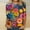 Multicolor, variant on Sakmal Ladies Shirts and Tops 3/4 Sleeve Colorful Pastel Flower Crew Neck Graphic T-Shirts Ladies Shirts and Tops