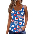 thumbnail image 2 of GERsome American Flag Tank Tops for Women 4th of July Sleeveless Crew Neck Tshirts USA Flag Stars Stripes Graphic Tees S-3XL, 2 of 7