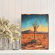 thumbnail image 2 of Qisvanset 12x16 Inch 2D Flat Framed Canvas Art, Vintage Midwestern Cactus Western Rustic Home Wall Art Decor, 2 of 5
