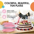 thumbnail image 6 of Exquisite Valentines Disposable Heavy Duty Paper Plates, 7 Inch Pink & 9 Inch Red, 200 Count, 350 GSM, 6 of 6
