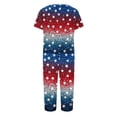 thumbnail image 5 of 4th of July Pajamas for Women Set Soft Comfy Pajamas Red Blue and White Star Print Short Sleeve Tops Capri Pants Pjs Set with Pockets, 5 of 6