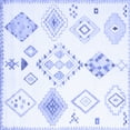 thumbnail image 1 of Ahgly Company Machine Washable Indoor Square Solid Blue Modern Area Rugs, 5' Square, 1 of 4