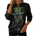 thumbnail image 3 of TaTaai Women St. Patrick's Day Print Long Sleeve Sweatshirt Fashion Loose Round Neck Casual Top Soft Comfortable for Daily Home Office Streetwear Gift, 3 of 5