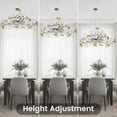 thumbnail image 5 of Modern Chandeliers for Dining Room - 47In Black Rectangle Brass LargeTree Branch Art Deco Mid Century Chandelier with Ginkgo Leaves, Farmhouse Chandelier for Living Room,Bedroom, 5 of 8