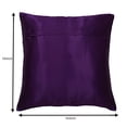 thumbnail image 2 of Stylo Culture Indian Sofa Throw Pillow Cover 16x16 Jacquard Purple Zippered 40 x 40 cm Bedroom Decor Pillowcase Satin Velvet Floral Square Cushion Cover | 1 Pc, 2 of 3