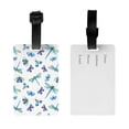 thumbnail image 2 of Luggage Tags for Suitcases, Blue Dragonfly Moth Butterfly Leather Bag Luggage Tags ID Label Tags Privacy Protection Travel Bag Labels, 2 of 6