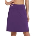 thumbnail image 2 of baleaf Women's 20" Knee Length Golf Skorts Long Athletic Tennis Skirts for Women Active Casual Pockets UV Protection Purple L, 2 of 7