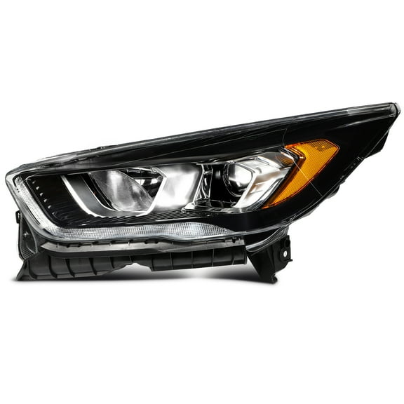 ECCPP Headlight Assembly Fit 2017-2019 for Ford Escape Left Headlamp Black Housing Clear Reflector FO2502352