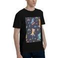 thumbnail image 2 of Bingfone Cartoon Dinosaur Scooter Sport Blue Men'S Loose Fit Short-Sleeve Pocket T-Shirt, 2 of 7