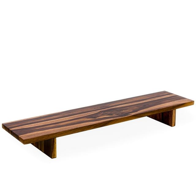 EFFYDESK Deskshelf - Solid Wood Monitor Riser Sturdy Computer Monitor Riser and Multi-Purpose Desktop Storage Organizer Shelf for Laptop and Desktop Computer (PHEASANTWOOD)