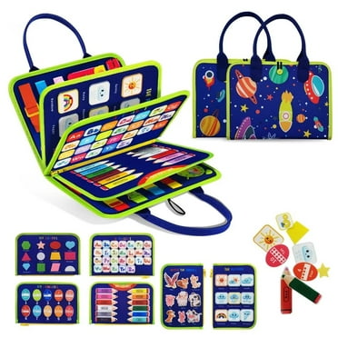 Busy Board - Montessori Toys for 3 4 5 Years Old - Sensory Toys for Autism - Toddler Toys Gift for Boys & Girls Learning Fine Motor Skills