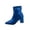 Blue Boots, variant on HAPIMO Women Ankle Boots Pointed Toe Block Heel Rear Zip Stretch Velvet Upper For Dinner Party And Urban Night Out Sessions Black 36