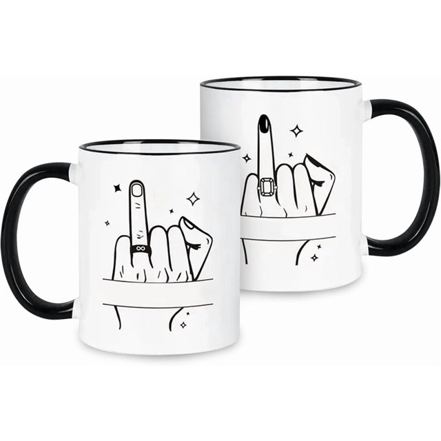 YIQXKOUY Couples Gifts Coffee Mugs Set Cute Matching Coffee Mug Couples Ceramic Coffee Mugs for Wedding Gifts Anniversary Engagement Valentines Day Gifts for She He Couples