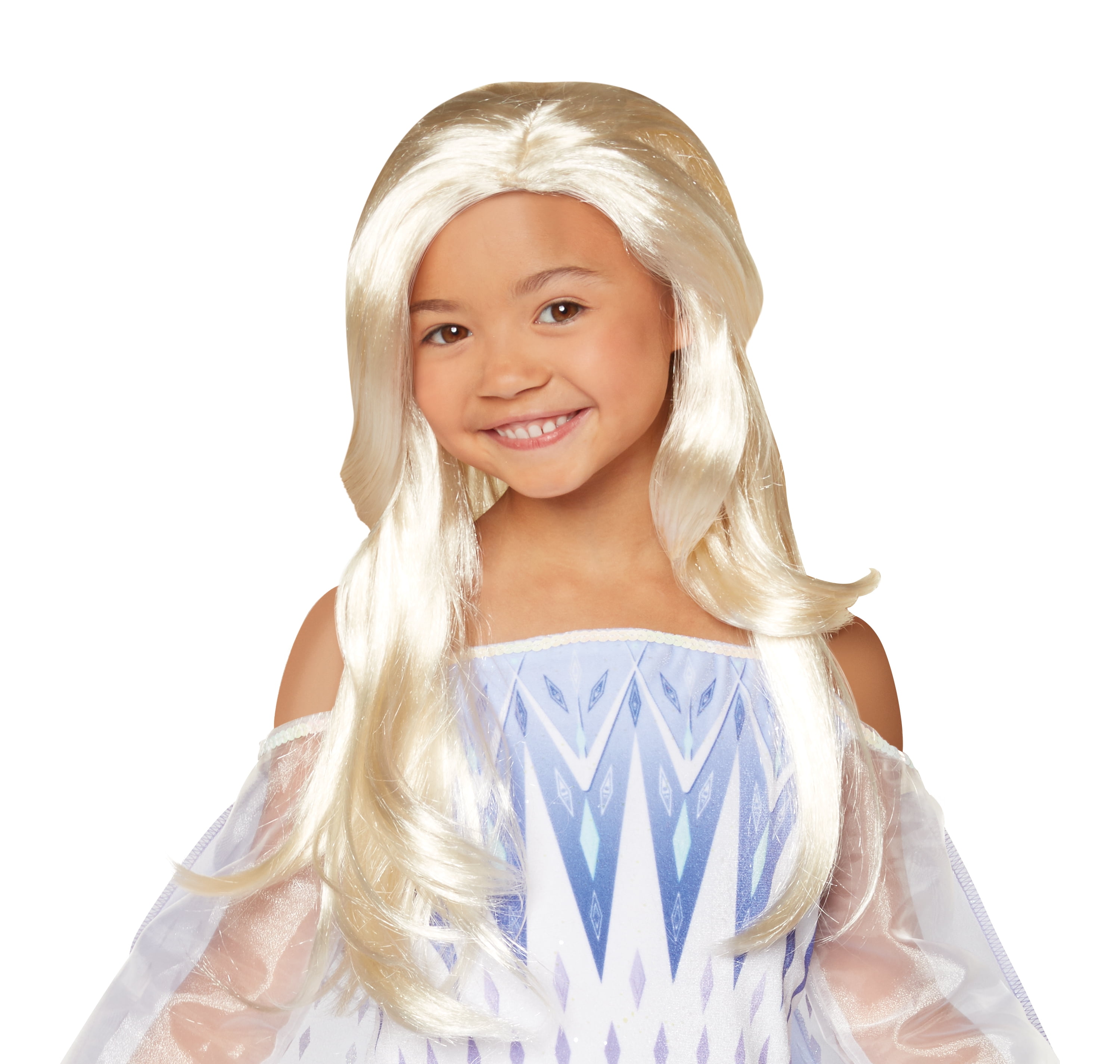 Blonde Wig Elsa Fancy Dress Costume Princess Frozen Beautiful Snow Queen Braid 