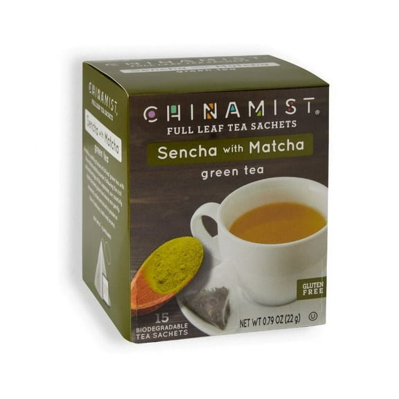 China Mist Sencha With Matcha Green Tea Sachets 15 Count box