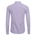 thumbnail image 3 of Liacowi Men Slim Fit Shirts Solid Color Hidden Zipper Button-Down Long Sleeve Tops Turn-Down Collar Spring Fall Casual Clothes, 3 of 4