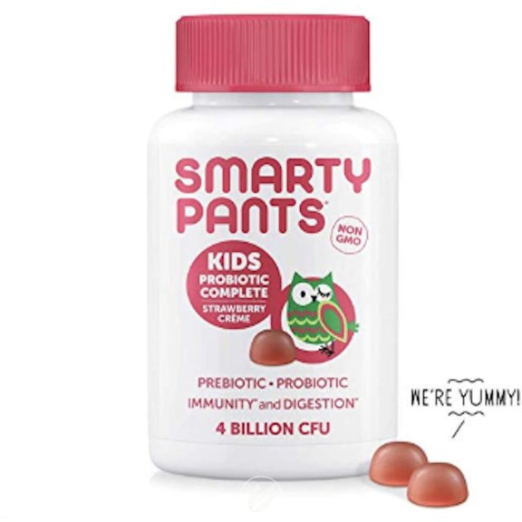 Probiotic Kids Complete Strawberry 45 Count by SmartyPants Gummy Vitamins, Pack of 2