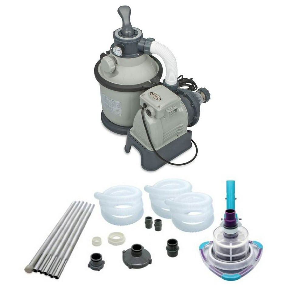 Intex 1200 GPH Krystal Clear Sand Pool Filter Pump Set & Kokido VTrap