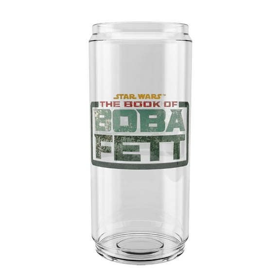 Star Wars: The Book of Boba Fett Distressed Logo  Tritan Can Shaped Cup Clear 16 oz.