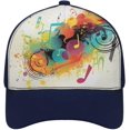 thumbnail image 1 of Abstract Music Themed Baseball Cap Classic Golf Cap Soft Dad Hat Multicolor Adjustable Low Profile Hat Unisex, 1 of 3