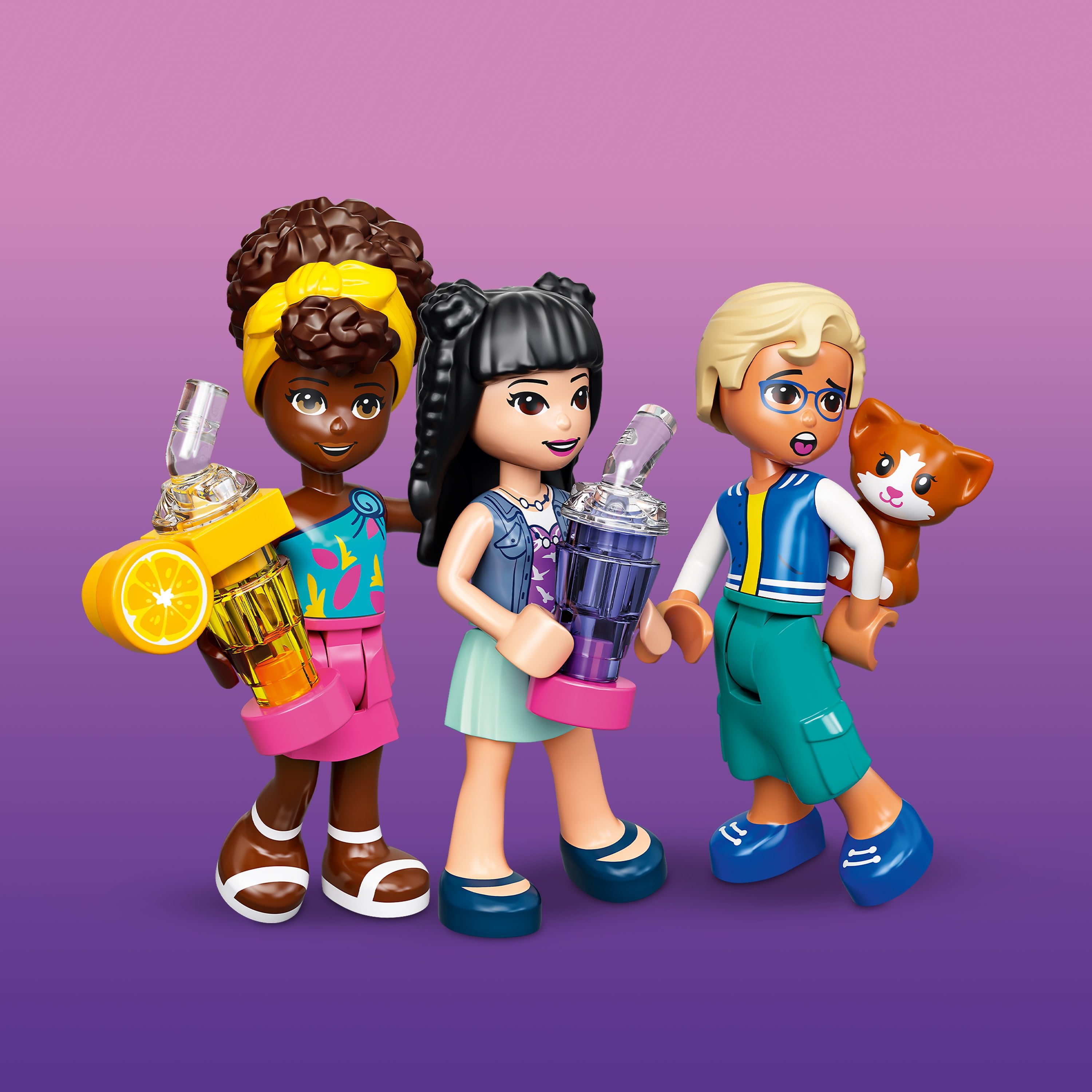LEGO Friends Street Food Market 41701; New Food-Play Building Kit Promotes Imaginative Play; Includes Emma and Kitten Toy; Birthday Gift for Kids Aged 6+ (592 Pieces)