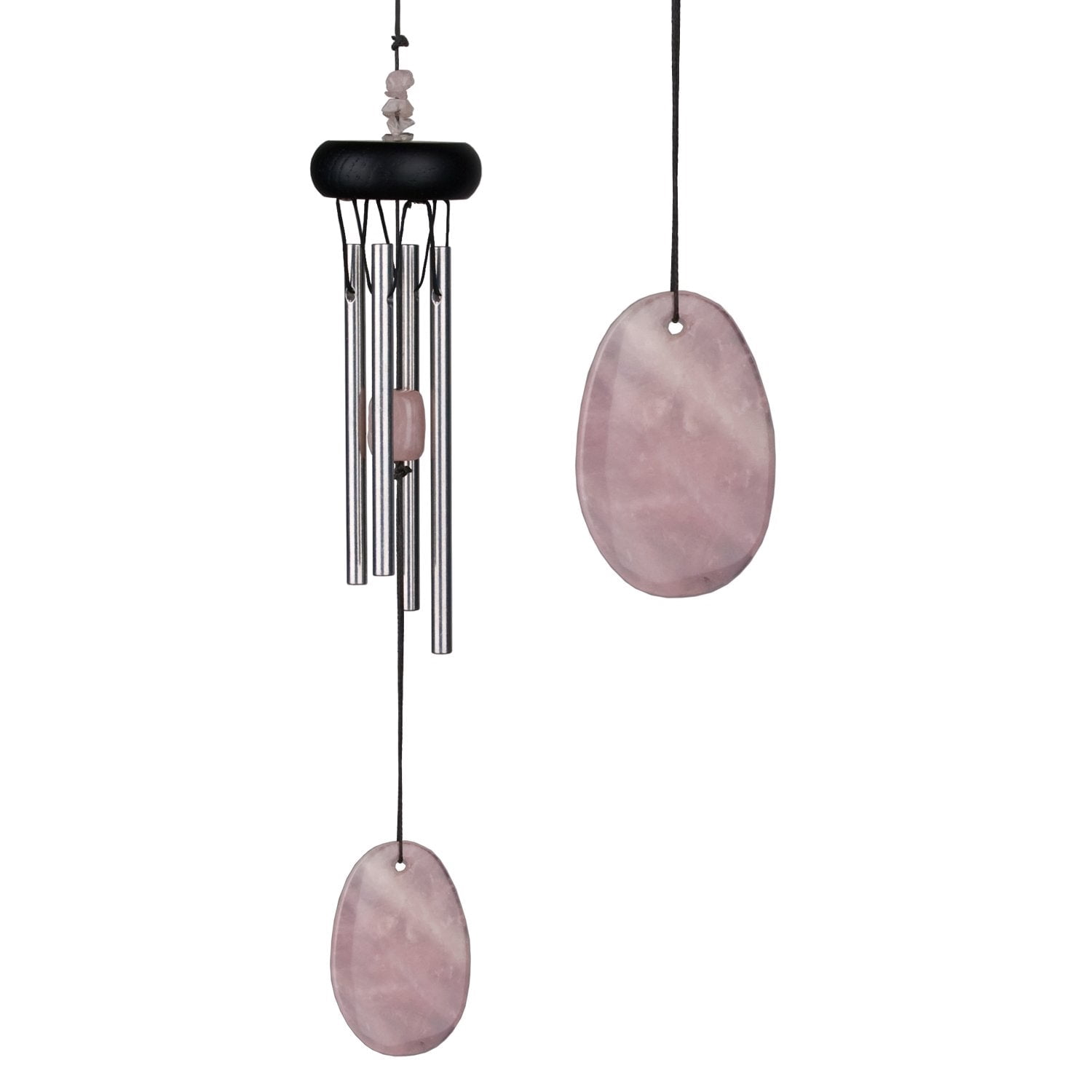 Woodstock Windchimes Precious Stones Chimes Rose Quartz, Wind Chimes For Outside, Wind Chimes For Garden, Patio, and Outdoor Décor, 12"L