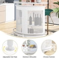 thumbnail image 6 of Tribesigns Bar Unit with Metal Mesh Front, Home Liquor Bar Table with Storage and Footrest, 6 of 7