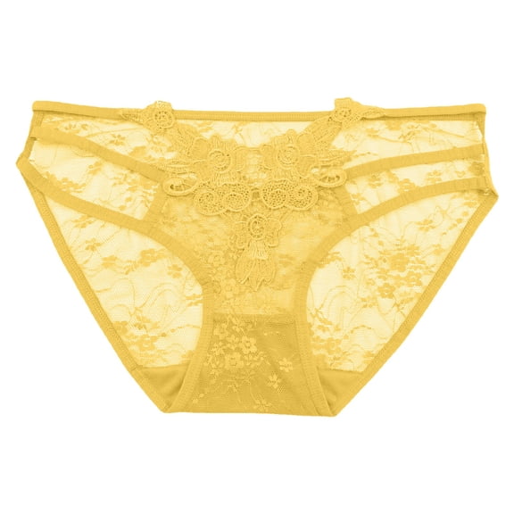 Women Sexy Simple Solid Color Sexy Lace Comfortable Simple Panties