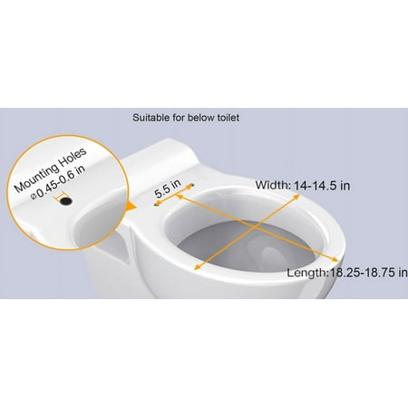 Mainstays Plastic Elongated Slow-Close Toilet Seat in White