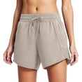 thumbnail image 2 of Gym Shorts Women High Waist Running Shorts for Lightweight Athletic Workout Shorts with Side Pockets and Zipper, 2 of 6