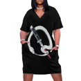 thumbnail image 1 of Vestido holgado con bolsillo y cita de serpiente 1, traje de verano para mujer, ropa de mujer, novedades de verano 2025, 1 of 7