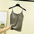 thumbnail image 1 of UPPADA Prime saving 2024 Racerback Tank Tops for Women Built In Bra Spaghetti Strap Sleeveless Camisole Shirts V Neck Plain Basic Undershirts Womens Summer Tops Plus Size Clearance, 1 of 6