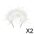 thumbnail image 1 of Diademas de plumas Yinane para mujer Paquete de 2, 1 of 8