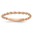 thumbnail image 6 of 14K Rose Gold Polished Twisted Rope Ring Size 7.5, 6 of 6