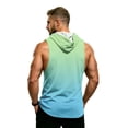 thumbnail image 7 of LNZGNM Men's UPF 50+ Short Sleeve Sun Hoodie – Quick-Dry Rash Guard for Fishing & Hiking, Lightweight Athletic Workout Top,Green(M), 7 of 7