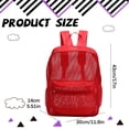 thumbnail image 3 of Red Mesh Backpack, 17X11.8X5.51 inch Breathable Mesh Daypack, Lightweight Travel Storage Backpack, Mesh Bookbag with Zipper, Outdoor Casual Mesh Rucksack, Multi Pocket Commute Backpack, 3 of 5