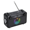 thumbnail image 2 of ¡Compra Inteligente!, Radio portátil con subwoofer FM y luces LED para exteriores, con Bluetooth y sonido solar, estéreo de alto volumen Akmoler, 2 of 7