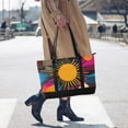 thumbnail image 4 of FORMRS Canvas Laptop Tote Bag for Women with 15.6" Computer Compartments Shoulder Handbag, Futuristic Circles, 4 of 7