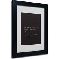Trademark Fine Art "Why I Love You" Canvas Art by Megan Romo, Black Frame